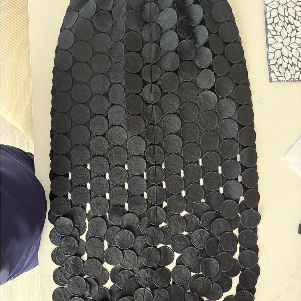 Elegant Black see-through Circle Pattern Skirt